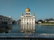 NEW DELHI, INDIA - April 18, 2019, Nanak Piao Sahib, Gurdwara, sarovar, water pond royalty free stock photography NEW DELHI, INDIA - April 18, 2019, Nanak Piao Sahib, Gurdwara, sarovar, water pond royalty free stock photography