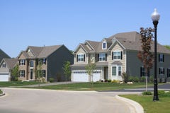 New Homes In The Suburbs Royalty Free Stock Photography New Homes In The Suburbs Royalty Free Stock Photography