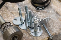 New Metal screws and tools for production stock images New Metal screws and tools for production stock images
