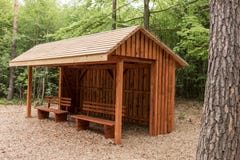 Picnic place in forest stock image. Image of light, blue - 34919179