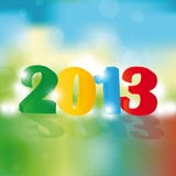 New Year 2013. Cute and colorful card on New Year 2013 vector illustration New Year 2013. Cute and colorful card on New Year 2013 vector illustration