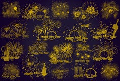 New Year. Violet. Symbol. Background. Fireworks stock illustration New Year. Violet. Symbol. Background. Fireworks stock illustration