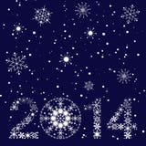 2014 New year card. 2014 New year. Happy holidays background with snowflakes and snow. 2014 made of snowflakes vector illustration 2014 New year card. 2014 New year. Happy holidays background with snowflakes and snow. 2014 made of snowflakes vector illustration