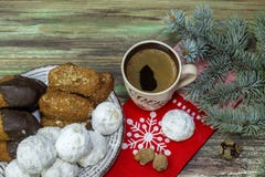 New Year and Christmas composition stock photos New Year and Christmas composition stock photos