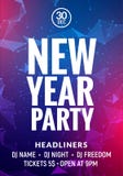 New Year colorful celebration party poster. New year card or banner glow background royalty free illustration New Year colorful celebration party poster. New year card or banner glow background royalty free illustration