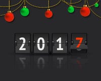 New Year concept with christmas balls. stock illustration New Year concept with christmas balls. stock illustration