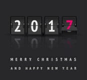 New Year concept. Flip board clock changes from 2016 to 2017 stock illustration New Year concept. Flip board clock changes from 2016 to 2017 stock illustration