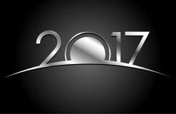 New Year concept. Silver sign 2017 on black background. New Year concept - sunrise with digits 2017. Silver sign on black background. Vector clip art stock illustration New Year concept. Silver sign 2017 on black background. New Year concept - sunrise with digits 2017. Silver sign on black background. Vector clip art stock illustration