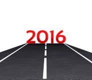 New Year 2016. 3D illustration - the road leading to the New Year 2015 royalty free illustration New Year 2016. 3D illustration - the road leading to the New Year 2015 royalty free illustration
