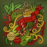 2016 New year doodles elements background. Vector. Colorful illustration vector illustration 2016 New year doodles elements background. Vector. Colorful illustration vector illustration