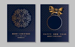 New Year greeting card with christmas ball and snowflake. New Year greeting card with christmas ball and n snowflake royalty free illustration New Year greeting card with christmas ball and snowflake. New Year greeting card with christmas ball and n snowflake royalty free illustration