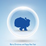 New Year 2014 and Merry Christmas postcard Santa Stock Photos New Year 2014 and Merry Christmas postcard Santa Stock Photos
