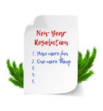 New year resolutions vector illustration New year resolutions vector illustration