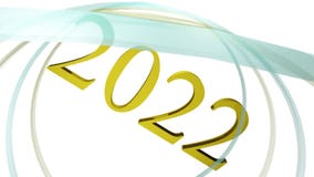 New Year`s video for 2022 on a white background