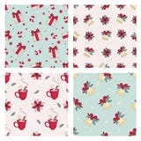 NEW YEAR SET Merry Christmas Seamless Pattern Vector Illustration Set stock illustration NEW YEAR SET Merry Christmas Seamless Pattern Vector Illustration Set stock illustration