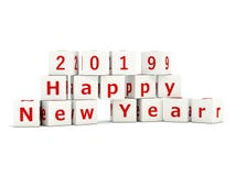 2019 New Year sign on bricks isolated on white. 3D illustration vector illustration 2019 New Year sign on bricks isolated on white. 3D illustration vector illustration