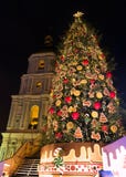 New Year tree on Sophia Square in Kyiv, Ukraine stock photos New Year tree on Sophia Square in Kyiv, Ukraine stock photos