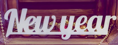 New year wood inscription, happy new year royalty free stock photos New year wood inscription, happy new year royalty free stock photos