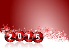 2015 new years illustration. With christmas balls stock illustration 2015 new years illustration. With christmas balls stock illustration