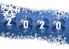 2020 new years illustration. With christmas balls vector illustration 2020 new years illustration. With christmas balls vector illustration