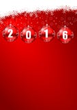 2016 new years illustration. With christmas balls and snowflakes stock illustration 2016 new years illustration. With christmas balls and snowflakes stock illustration