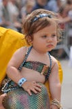 NEW YORK - JUNE 18: Unidentified participant attends Mermaid parade on Coney Island in Brooklyn Stock Images NEW YORK - JUNE 18: Unidentified participant attends Mermaid parade on Coney Island in Brooklyn Stock Images