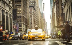 Rush hour with yellow cab In New York city Manhattan stock photo Rush hour with yellow cab In New York city Manhattan stock photo