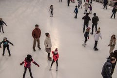 Ice Skating at Rockefeller Center in New York stock images Ice Skating at Rockefeller Center in New York stock images
