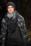 Model walks the runway wearing John Varvatos Fall/Winter 2018 Royalty Free Stock Photos Model walks the runway wearing John Varvatos Fall/Winter 2018 Royalty Free Stock Photos
