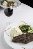 New York Strip Steak with Mashed Potatoes and Mixed Vegetables Stock Images New York Strip Steak with Mashed Potatoes and Mixed Vegetables Stock Images