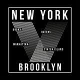 New York, tipografia di Brooklyn per la stampa della maglietta Grafici della maglietta royalty illustrazione gratis New York, tipografia di Brooklyn per la stampa della maglietta Grafici della maglietta royalty illustrazione gratis