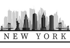 New York USA horisont vektor illustrationer New York USA horisont vektor illustrationer