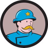 New- Yorkpolizist-Weinlese-Kreis-Karikatur Lizenzfreies Stockfoto New- Yorkpolizist-Weinlese-Kreis-Karikatur Lizenzfreies Stockfoto
