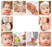 Newborn baby collage Royalty Free Stock Photography Newborn baby collage Royalty Free Stock Photography