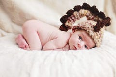 Newborn baby with hat