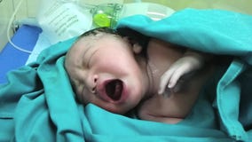 Newborn crying stock footage Newborn crying stock footage