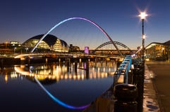 Newcastle quayside at night stock images Newcastle quayside at night stock images