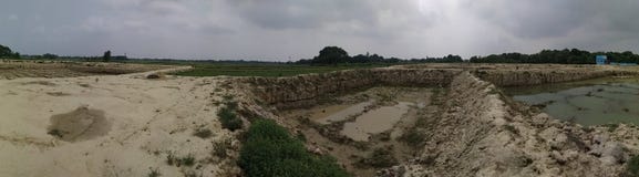 Newly infrastructures A detention basin In madhubani India
