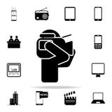 news operator with camera icon. Media icons universal set for web and mobile stock illustration news operator with camera icon. Media icons universal set for web and mobile stock illustration