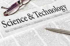 Newspaper with the headline Science and Technology royalty free stock photography Newspaper with the headline Science and Technology royalty free stock photography