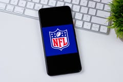 NFL app logo on a smartphone screen