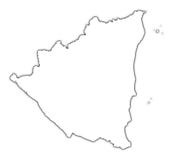 Outline Map Of Nicaragua With The National Flag Illustration 231781230 ...