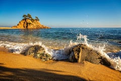 Nice Detail Of The Spanish Coast In Costa Brava, Playa De Aro Royalty Free Stock Photo Nice Detail Of The Spanish Coast In Costa Brava, Playa De Aro Royalty Free Stock Photo