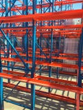 Nice fragment of view of colorful outdoor metal industrial rack, shipment stands shelfs equipment Stock Images Nice fragment of view of colorful outdoor metal industrial rack, shipment stands shelfs equipment Stock Images