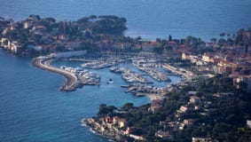 Nice French Riviera, Côte D`Azur, Mediterranean Coast, Eze, Saint-Tropez, Cannes And Monaco. Blue Water And Luxury Yachts. Royalty Free Stock Photos
