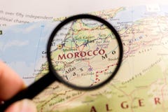 Morocco on the map of the world stock images Morocco on the map of the world stock images