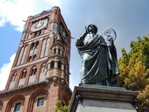 Nicolaus Copernicus mounument in Torun in Poland Stock Image Nicolaus Copernicus mounument in Torun in Poland Stock Image