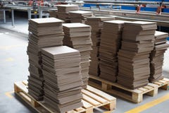 Nieuwe Gestapelde Keramische tegels op een pallet stock afbeeldingen Nieuwe Gestapelde Keramische tegels op een pallet stock afbeeldingen