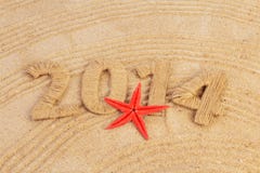 Nieuwjaar 2014 Teken Stock Fotografie Nieuwjaar 2014 Teken Stock Fotografie