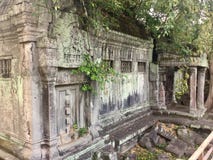 Niewidomy drzwi w Beng Mealea Angkor świątyni, Kambodża zdjęcie royalty free Niewidomy drzwi w Beng Mealea Angkor świątyni, Kambodża zdjęcie royalty free
